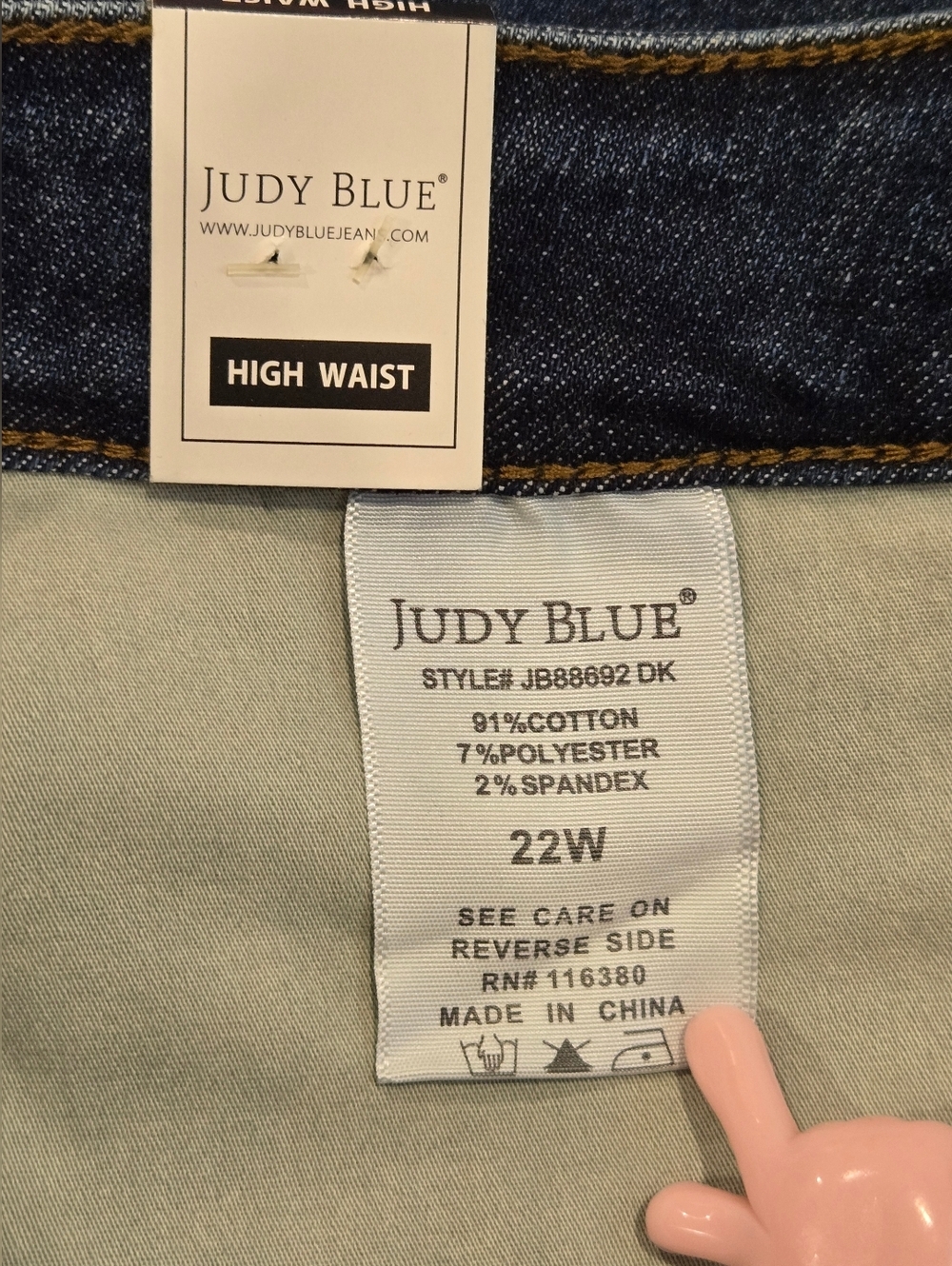 Judy Blue High Rise Dark Indigo Slim Jeans - Picture 11 of 12